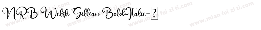 NRB Welsh Gillian BoldItalic字体转换